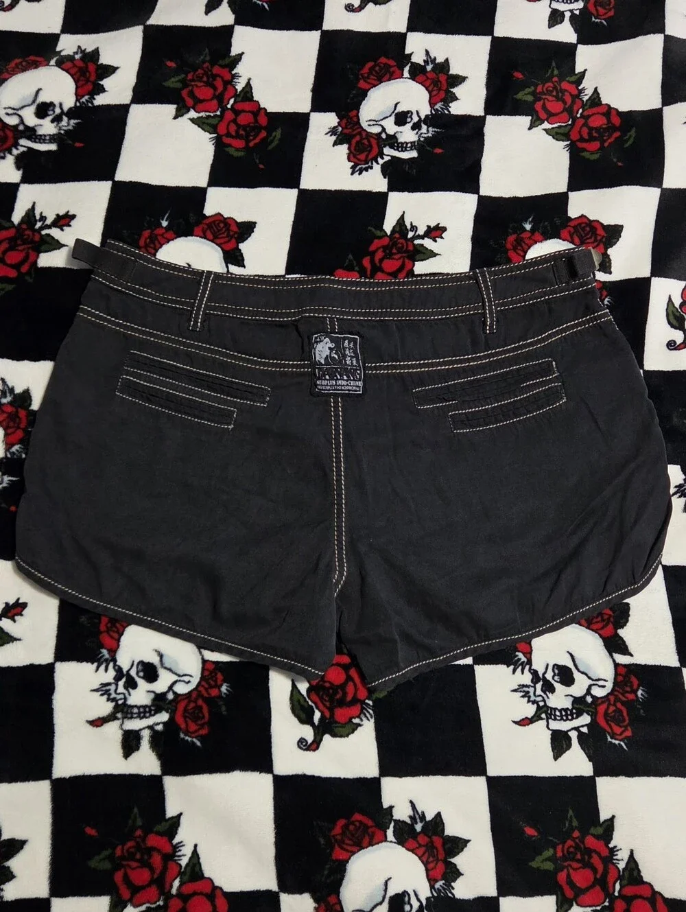 Da-Nang Black Silk-Blend Shorts